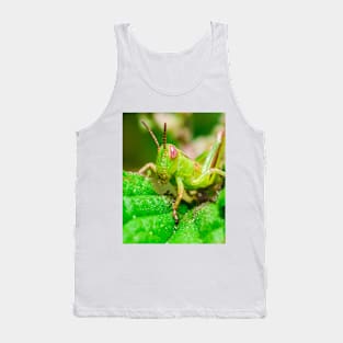 Young Grasshopper Macro Photography Tank Top